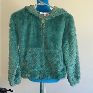 Crave Fame Evergreen Fuzzy Jacket
